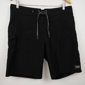 Vans Off The Wall Board Shorts Mens 34 Black Swim Surf Tie